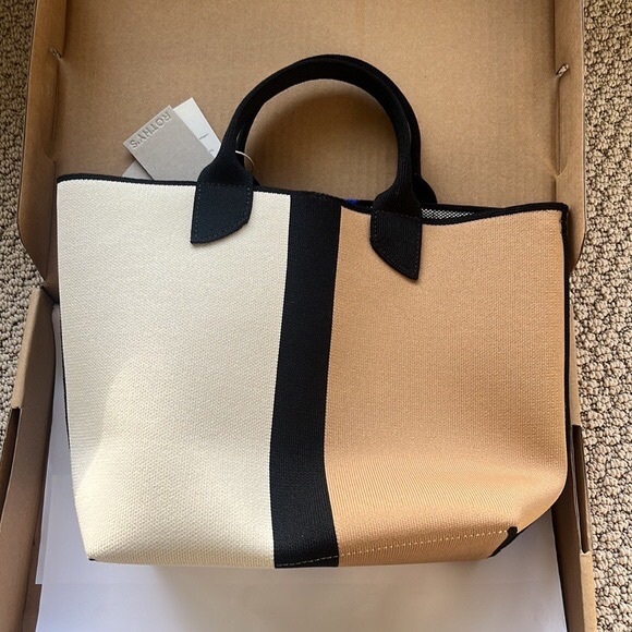 NWT Rothy's Lightweight Petite Tote (Piano Stripe) - Picture 3 of 4